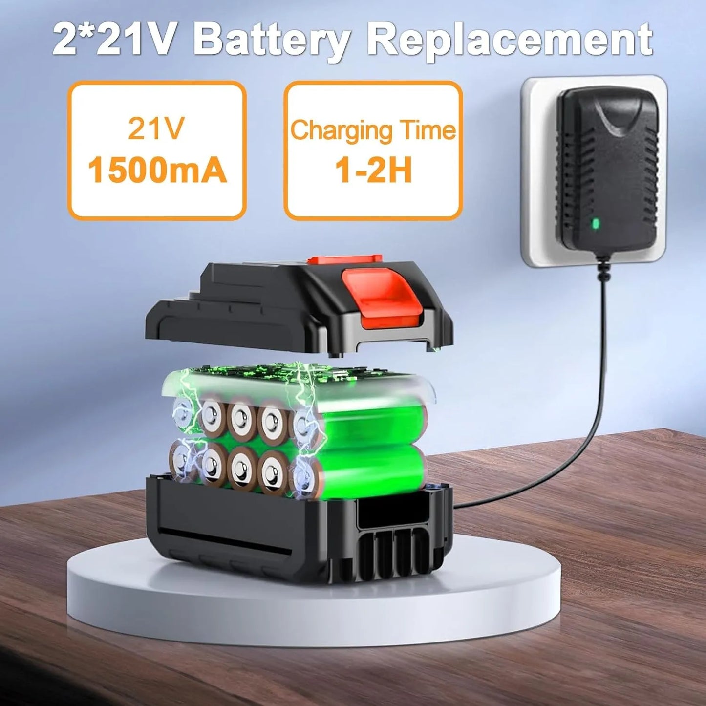 Cordless Turbo Air Blower 2x Battery